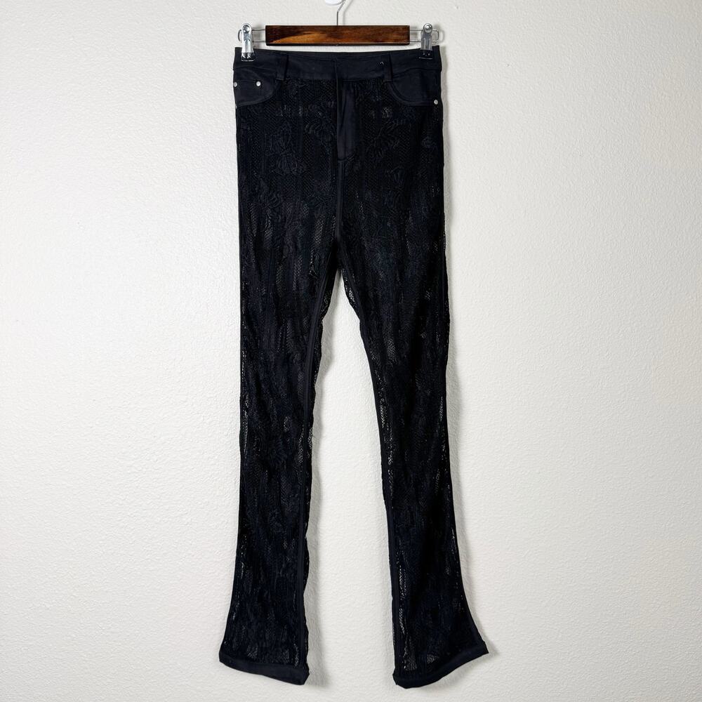 I.AM.GIA | sheer black lace alternative festival summer pants sz S